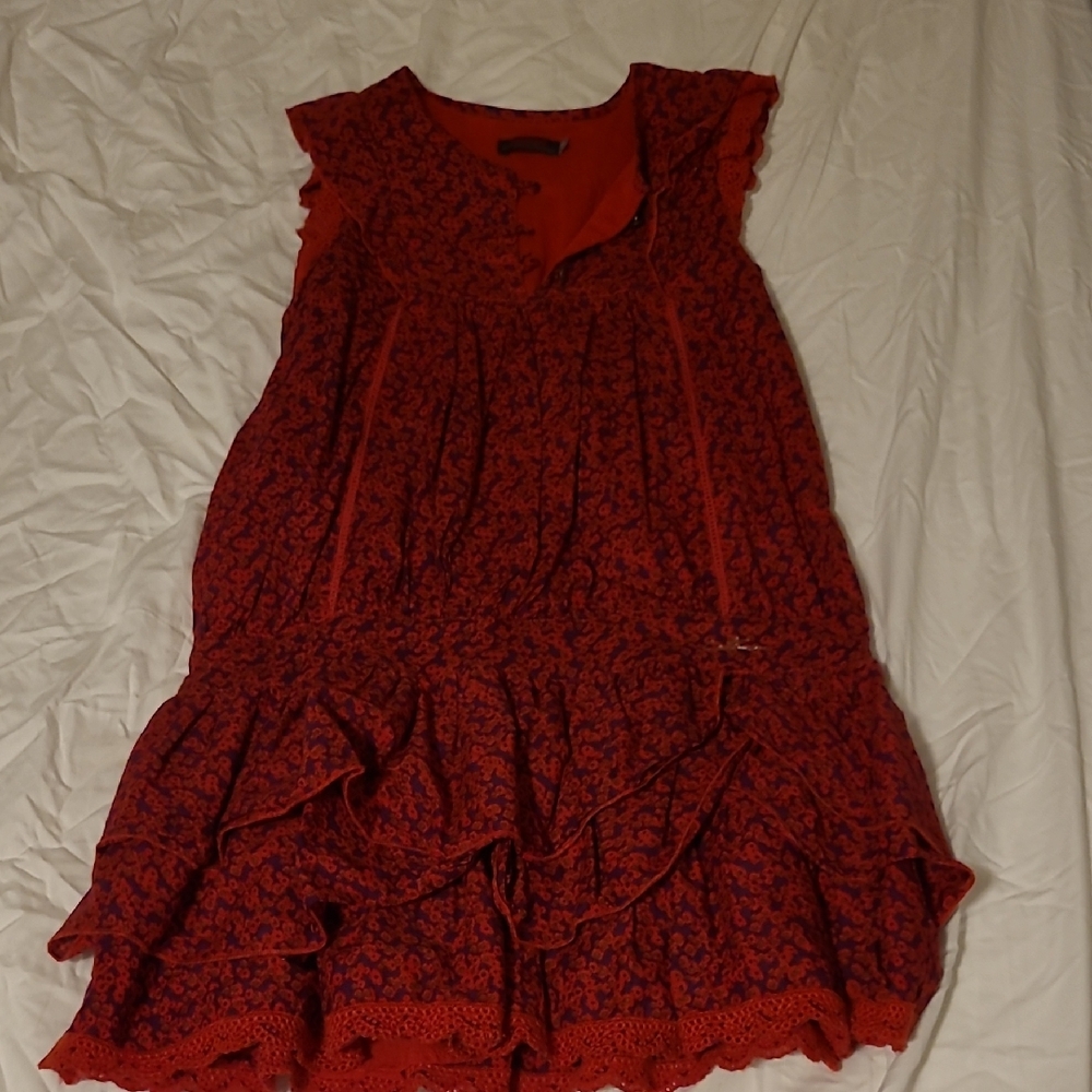 Catimini Red and Purple Floral Dress